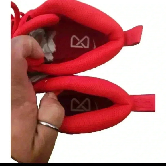 Nike Youth Red And White Trout Fastflex Baseball Cleats 5.5Y - Picture 10 of 14